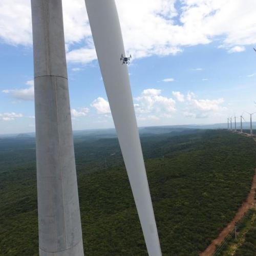 Inspeção eólica com drone